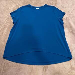 Athleta Air Out Cinch Tee Short Sleeve Blue Top Size XS